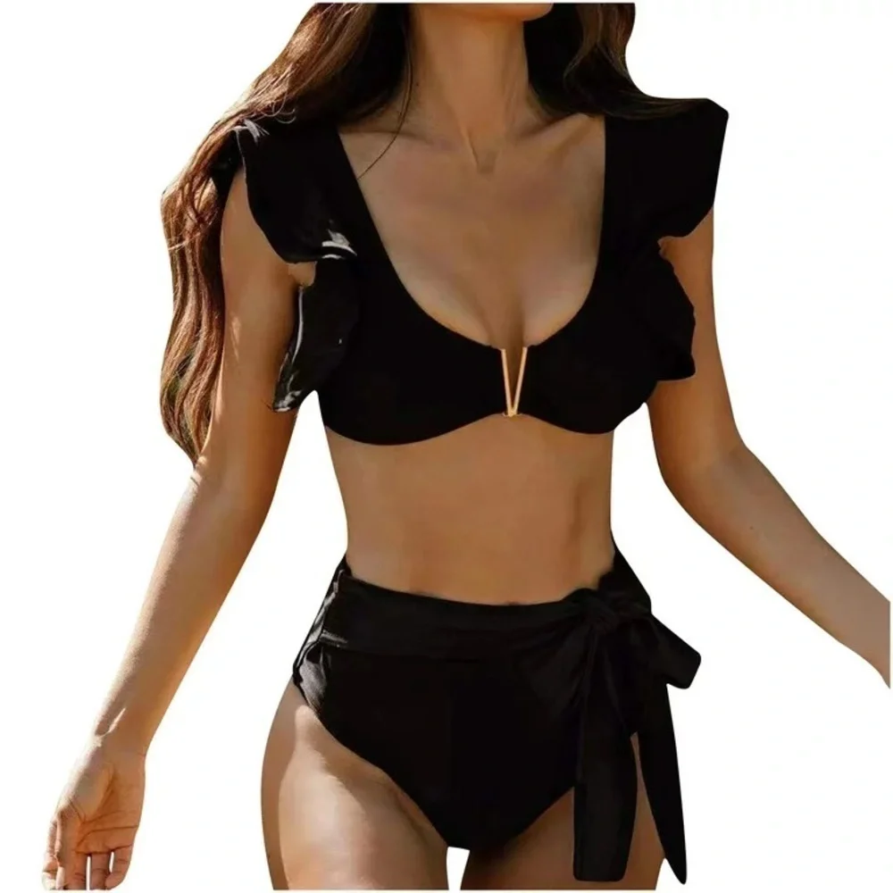 NWT 2 Piece Sexy Split Bikini Set Size Large